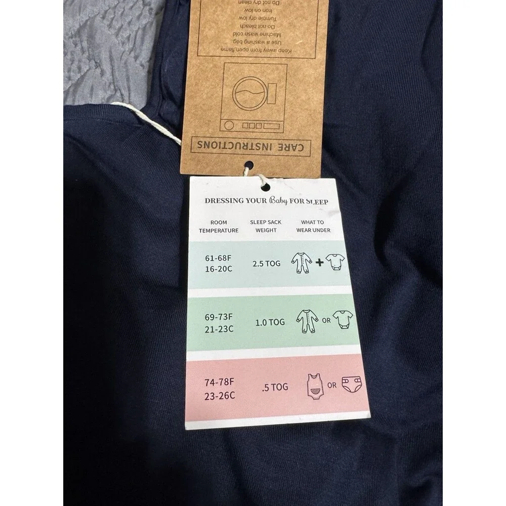 PurComfy Supersoft Bamboo Viscose Sleep Sack, 2.5 TOG  15-24 Mths. Navy NWT